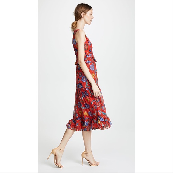 Rebecca Minkoff Red Floral Lucy Dress sz 2 EUC - Picture 3 of 16